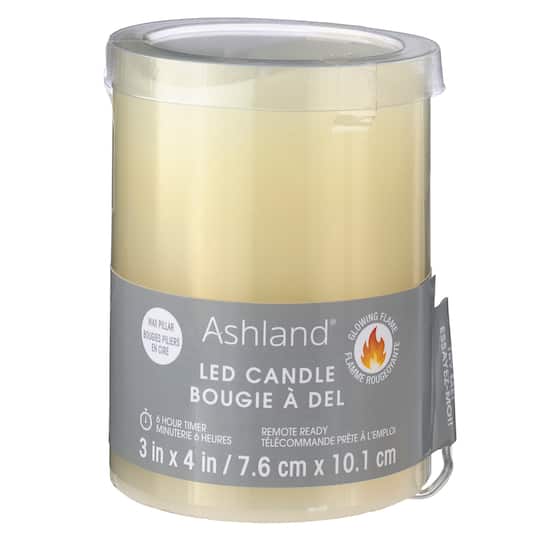 3" x 4" LED Flame Pillar Candle by Ashland®